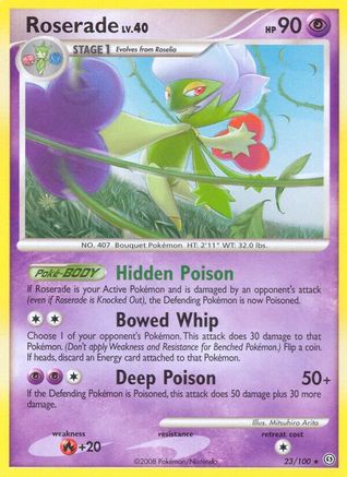 Roserade  - Reverse Holofoil Stormfront - Rare
