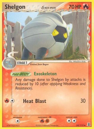Shelgon - 054/113 (Delta Species)/113  - Reverse Holofoil Delta Species - Uncommon