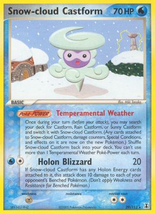 Snow-cloud Castform  Delta Species - Rare