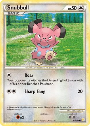 Snubbull  - Reverse Holofoil HeartGold SoulSilver - Common