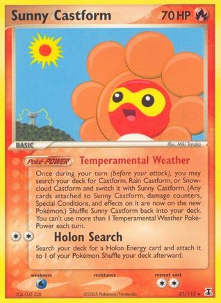 Sunny Castform  Delta Species - Rare