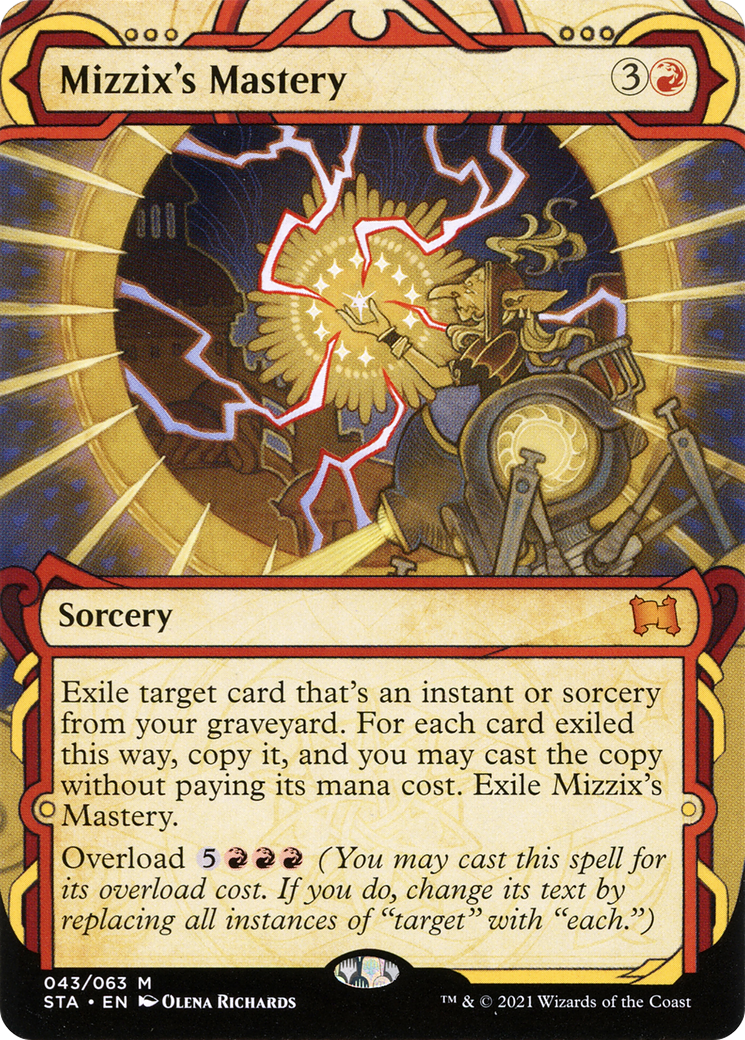 Mizzix's Mastery (STA-043) - Strixhaven Mystical Archive: (Showcase) (Borderless) Etched Foil
