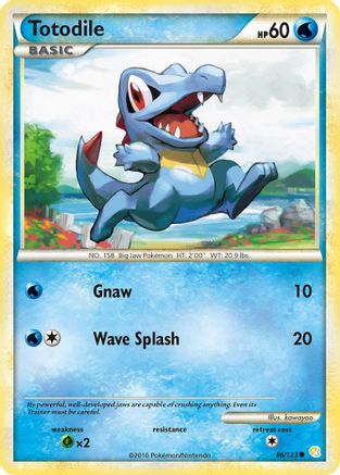Totodile 086/123  HeartGold SoulSilver - Common