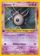 Unown [W]  - 1st Edition Neo Destiny - Rare