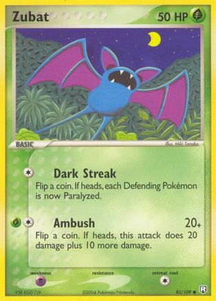 Zubat/109  - Reverse Holofoil Team Rocket Returns - Common