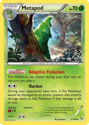 Metapod 002  - Reverse Holofoil XY  Flashfire - Uncommon