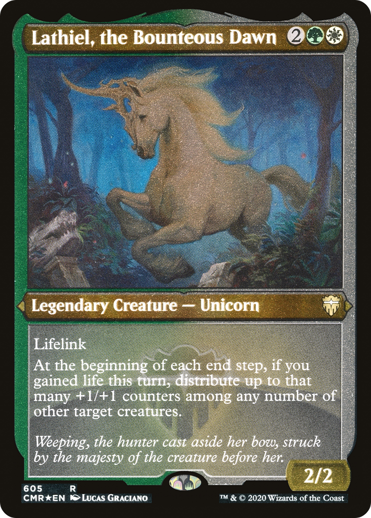 Lathiel, the Bounteous Dawn (Foil Etched) (CMR-605) - Commander Legends Etched Foil