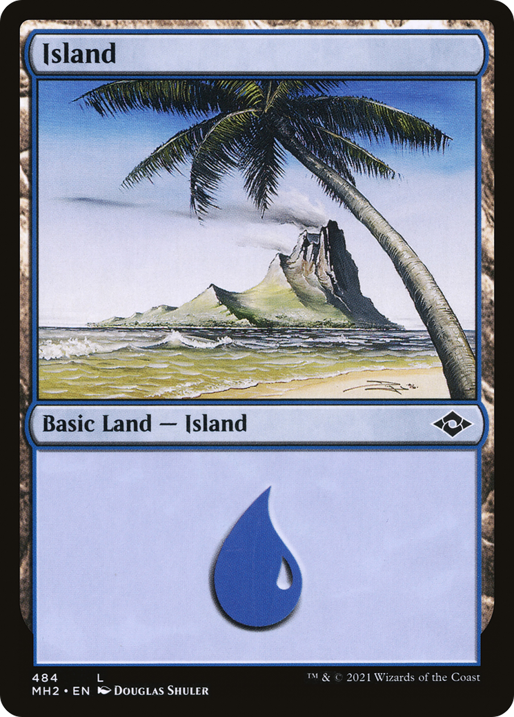 Island (484) (MH2-484) - Modern Horizons 2 Etched Foil