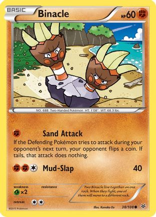 Binacle 038/108  XY  Roaring Skies - Common