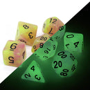 Die Hard Dice 7 Die RPG Dice Set: Glow-in-the-Dark Astral Fire