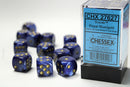 Chessex Gemini: 16MM D6 Royal Blue/Gold (12)