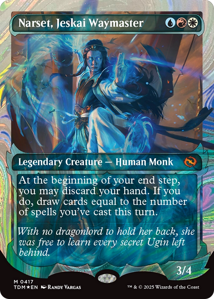 Narset, Jeskai Waymaster (Showcase Halo Foil) (Japanese) [Tarkir: Dragonstorm]