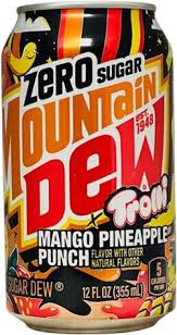 12oz: Mountain Dew: Mango Pineapple Punch: Zero Sugar