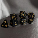 Die Hard Dice 7 Die RPG Dice Set: The Black Dice Society Set