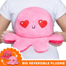 Reversible BIG Octopus Plushie: Love Light Pink/Rage Pink
