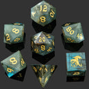 Dragon's Hoard Gemstone Dice: Sharp Edge Labradorite