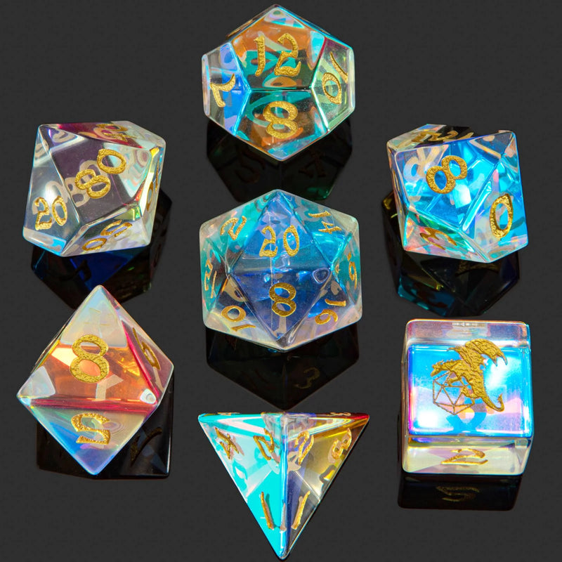 Dragon's Hoard Gemstone Dice: Prismatic Crystal K9