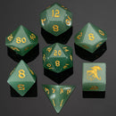 Dragon's Hoard Gemstone Dice: Green Adventurine