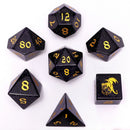 Dragon's Hoard Gemstone Dice: Blue Goldstone
