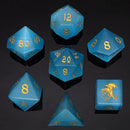 Dragon's Hoard Gemstone Dice: Blue Cats Eye