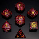 Dragon's Hoard Glass Dice: Red & White
