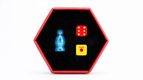 Catan: Gemstone Robbers w/ Metal Dice- Cat's Eye Aquamarine