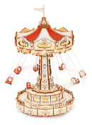 Hands Craft 3D Wooden Puzzle: Amusement Park Swing Ride