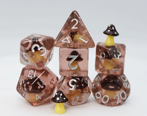 Foam Brain Games RPG Dice Set: Coffee Mushroom
