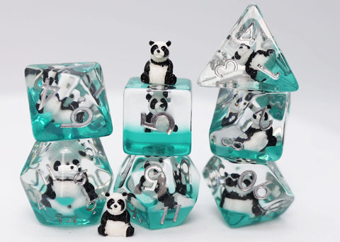 Foam Brain Games Panda on Water RPG Dice Set