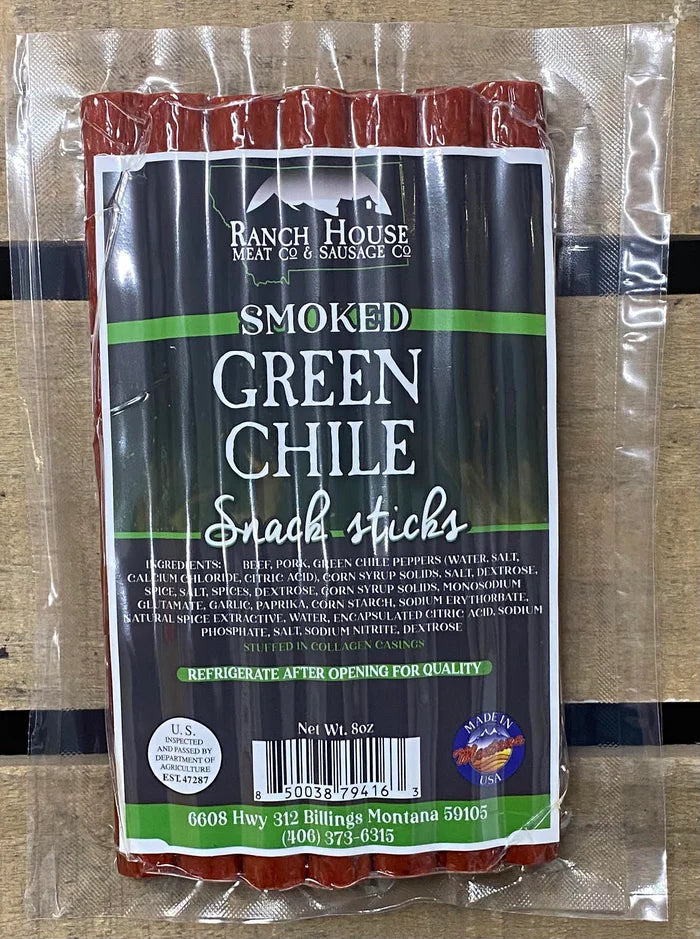 Ranch House Meats: 8 oz Pack: Green Chile