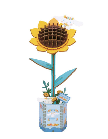 Hands Craft 3D Wooden Puzzle: Hello Kitty: Cinnamaroll Sunflower