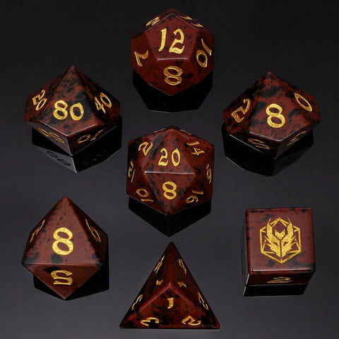 Dragon's Hoard Gemstone Dice: Mahogany Obsidian