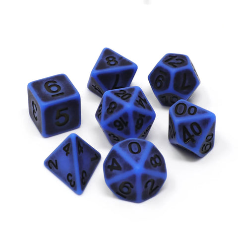 Die Hard Dice 7 Die RPG Dice Set: Cobalt Ancient