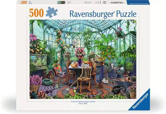 500 Piece Puzzle: Greenhouse Mornings