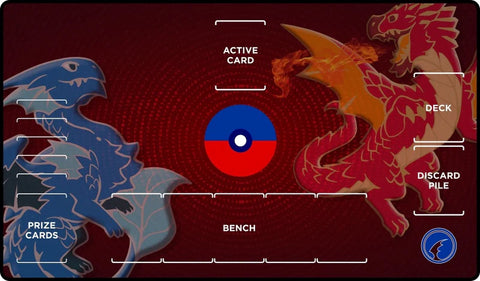Gamermats: Red and Blue Dragon Wit Pokémon Compatible Zones