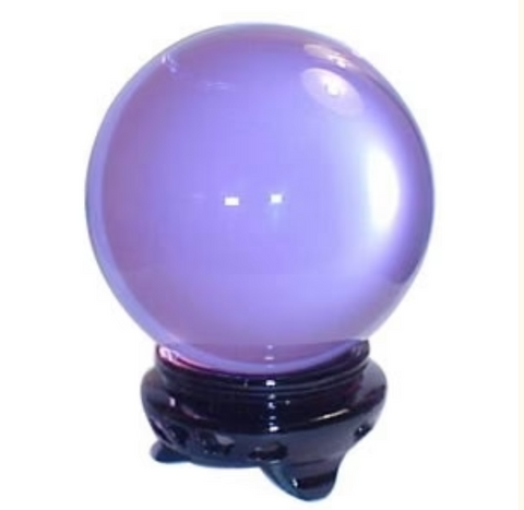 Crystal Ball w/ Stand: Medium (8cm): Lavender