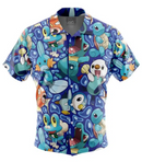 Hawaiian Shirt: Pokemon: Water Type Starters: Medium