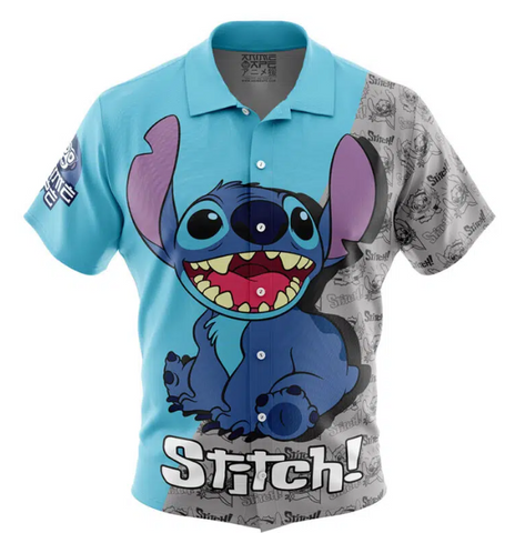 Hawaiian Shirt: Stitch: XL