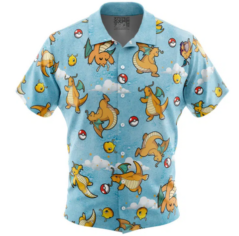 Hawaiian Shirt: Anime: Pokemon: Dragonite: Small