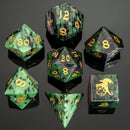 Dragon's Hoard Glass Dice: Ruby in Zoisite