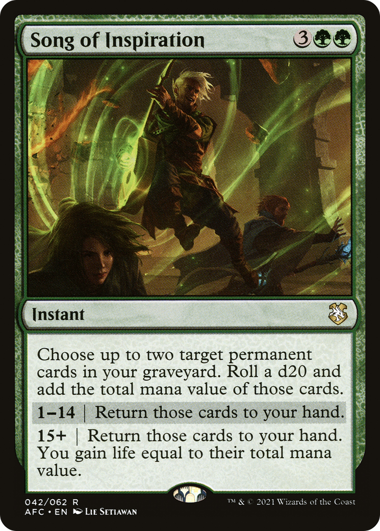 Song of Inspiration [Dungeons & Dragons: Adventures in the Forgotten Realms Commander]