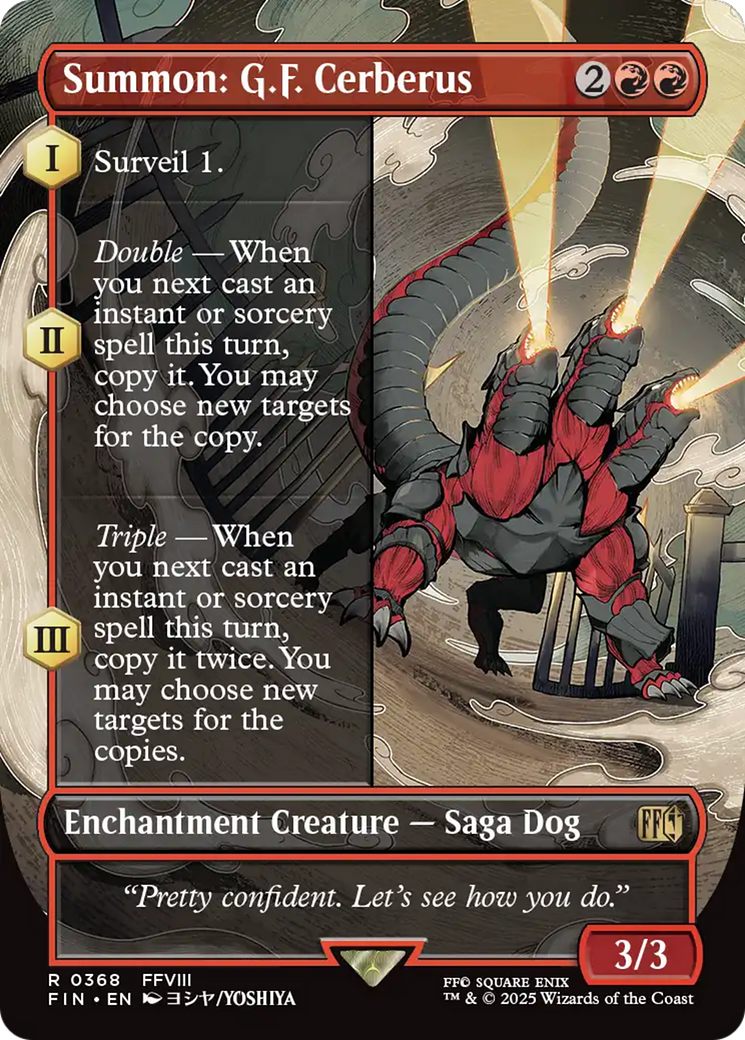 Summon: G.F. Cerberus (Borderless) [FINAL FANTASY]