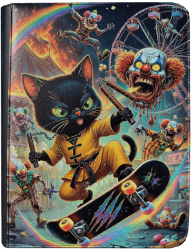 Maggot Labs: 9-Pocket Zippered Binder: Midnight Meow-Fu