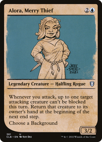 Alora, Merry Thief (Showcase) [Commander Legends: Battle for Baldur's Gate]