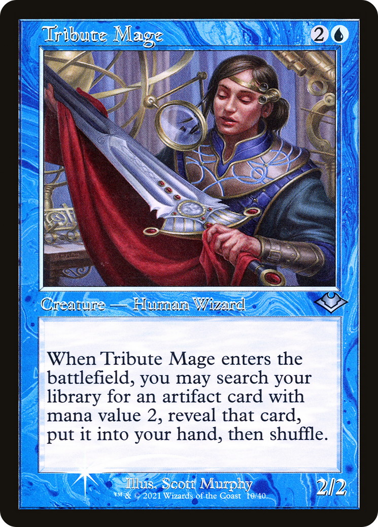 Tribute Mage (Retro Frame) (MH1-010) - Modern Horizons 1 Timeshifts Etched Foil