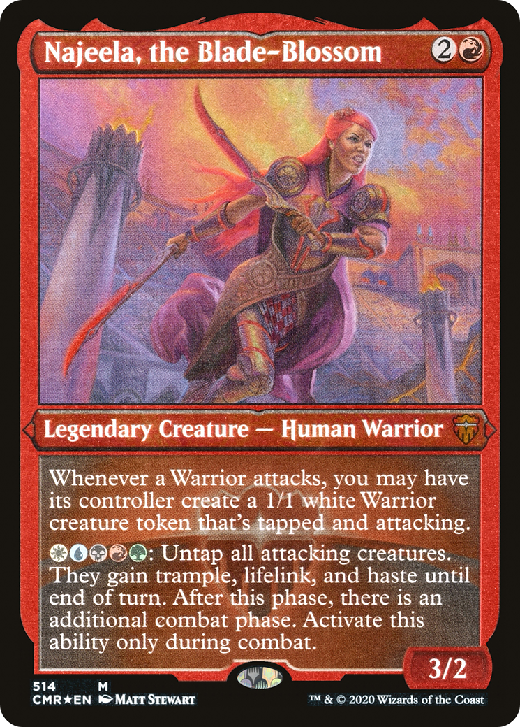 Najeela, the Blade-Blossom (Foil Etched) (CMR-514) - Commander Legends Etched Foil