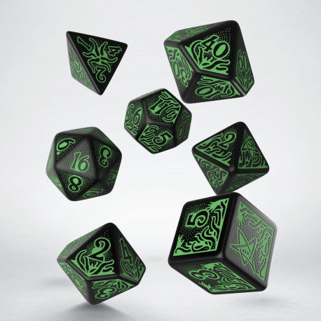 Call of Cthulhu Dice Set: 7th Edition: Black/Green