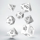Llama 7pc Dice Set: White & Black