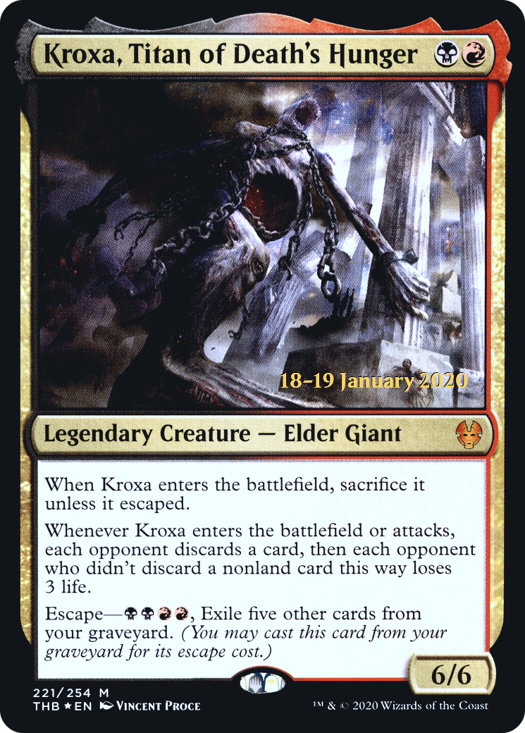 Kroxa, Titan of Death's Hunger [Theros Beyond Death Prerelease Promos]