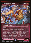 Thundering Raiju (Showcase Soft Glow) [Kamigawa: Neon Dynasty]
